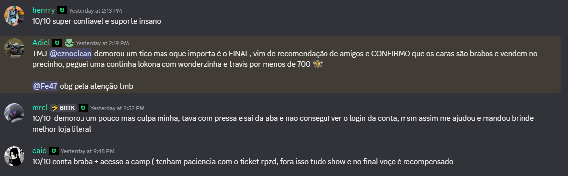 Print de feedback de cliente no Discord (3)